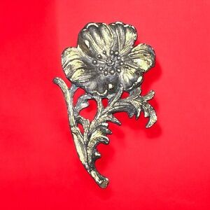 Vintage Gold Floral Broken Brooch Finding ? For Jewelry Making
